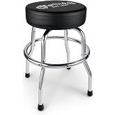 MARTIN Chrome Barstool &ndash; Swivel Guitar Stool with Black Seat and Chrome Base | 24.25"" Height | Music Room, Studio, or Home Bar Seating