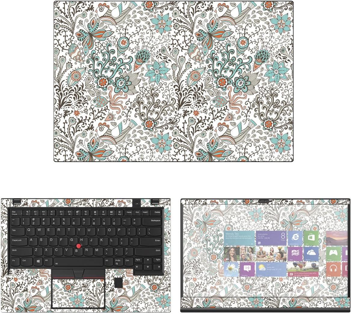 Decalrus - Protective Decal Floral Skin Sticker for Lenovo ThinkPad X1 Carbon (6th Gen.) (14