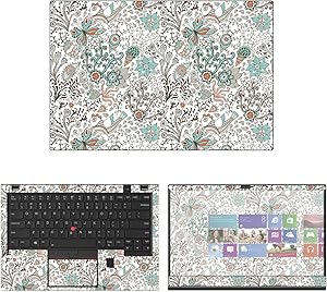 Decalrus - Protective Decal Floral Skin Sticker for Lenovo ThinkPad X1 Carbon (6th Gen.) (14