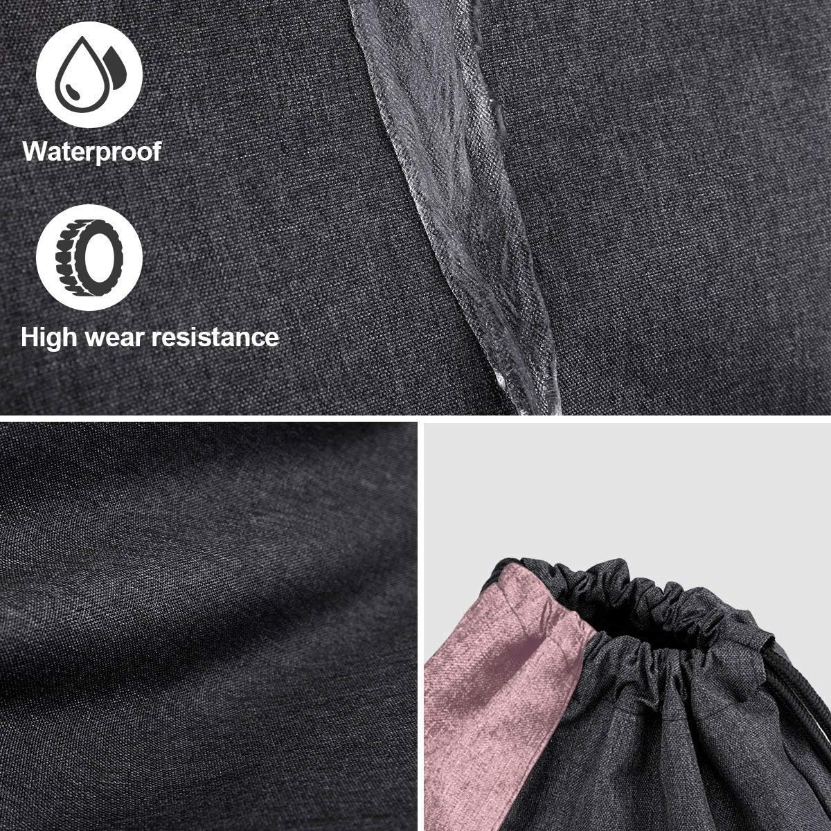 LIVACASA Drawstrings Backpacks Bags for Men Women Gym Drawstring Bags USB Port Headphone Hole Waterproof Pink: Sports & Outdoors