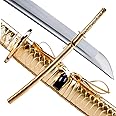 OKSs Katana Sword Real Rayskin Hardwood Saya Handmade Japanese Samurai Sword Can Chop Bamboo