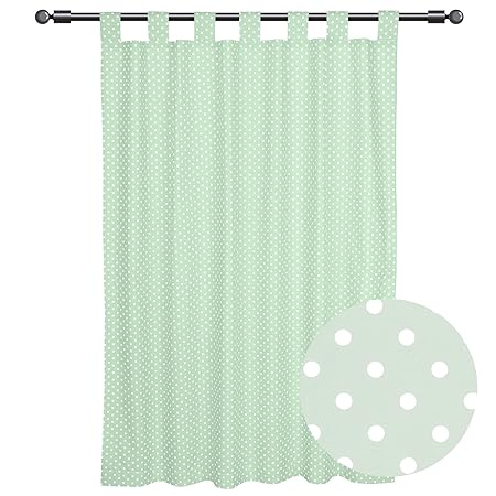 Sugarapple Dekoschal, Gardine, Vorhang (über 35 Farben wählbar) mit Schlaufen aus Baumwolle für Kinderzimmer und Babyzimmer. 