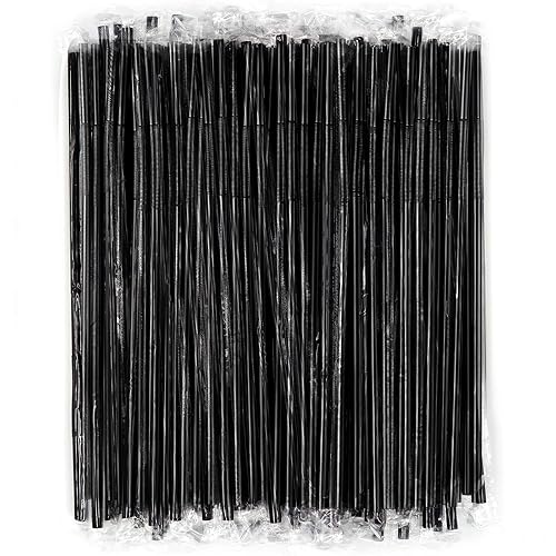 100 PCS Individually Wrapped Flexible Plastic Straws, Colorful Disposable Bendy Party Fancy Straws13inch Extra Long Straws Party Decorations