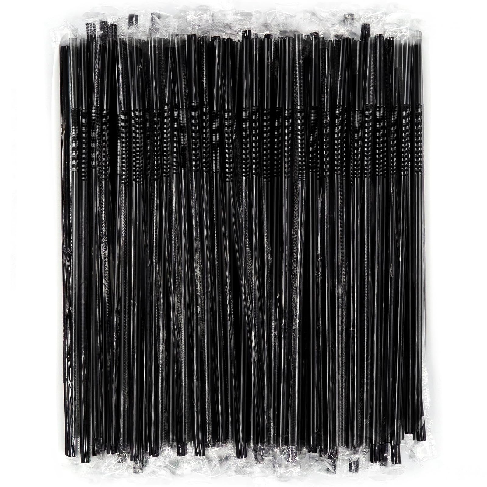 Photo 1 of 100 PCS Individually Wrapped Flexible Plastic Straws, Colorful Disposable Bendy Party Fancy Straws13inch Extra Long Straws Party Decorations
