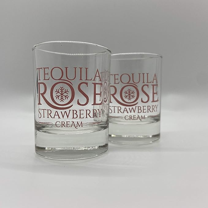 Tequila Rose Shot Glasses Set of 2 Shot Glasses