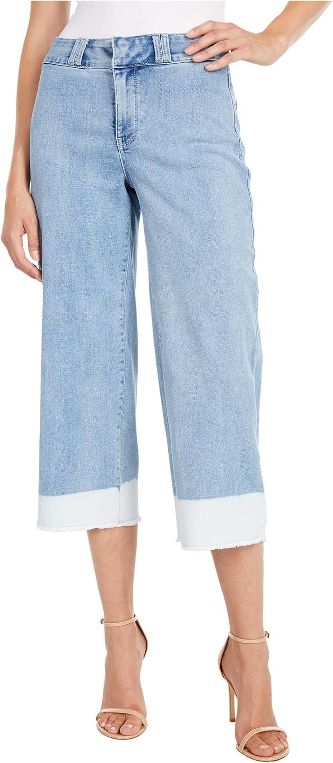 NYDJ Wide Leg Capri Jeans with Wide Waistband in Placida Placida 4