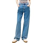Tommy Jeans Womens Mia Mid Rise Relaxed Straight Jeans