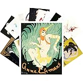 PIXILUV Vintage PostCards 24 pcs Walter Vintage Art Deco Poster Dress Sketch