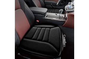 kingphenix Car Seat Cushion with 1.2inch Comfort Memory Foam, Seat Cushion for Car and Office Chair (Black)