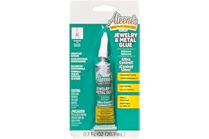 Aleene's 21709 Jewelry & Metal Glue, 0.7 oz - Instant Adhesive, Permanent Bond, Waterproof, Dries Clear, Ideal for Repairs