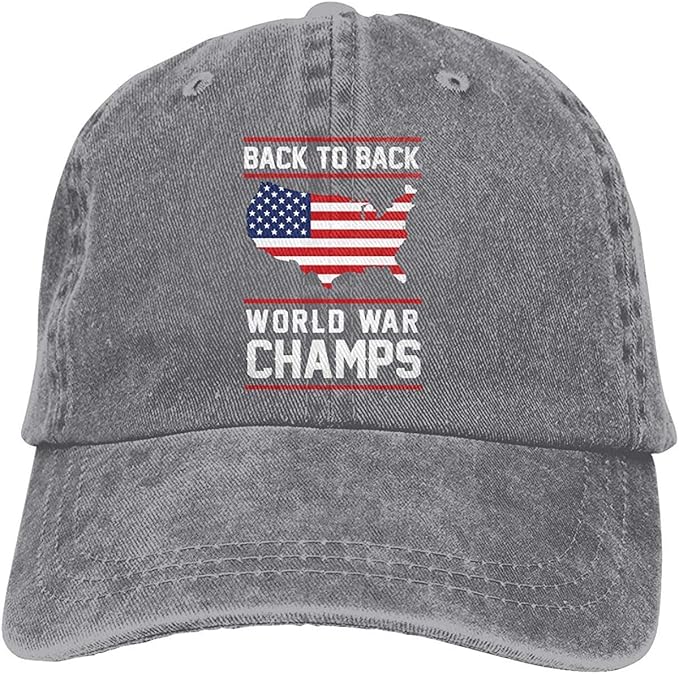 Back to Back World War Champs Adult Dad Hat Baseball Hat Vintage Washed Distressed Cap: Amazon 