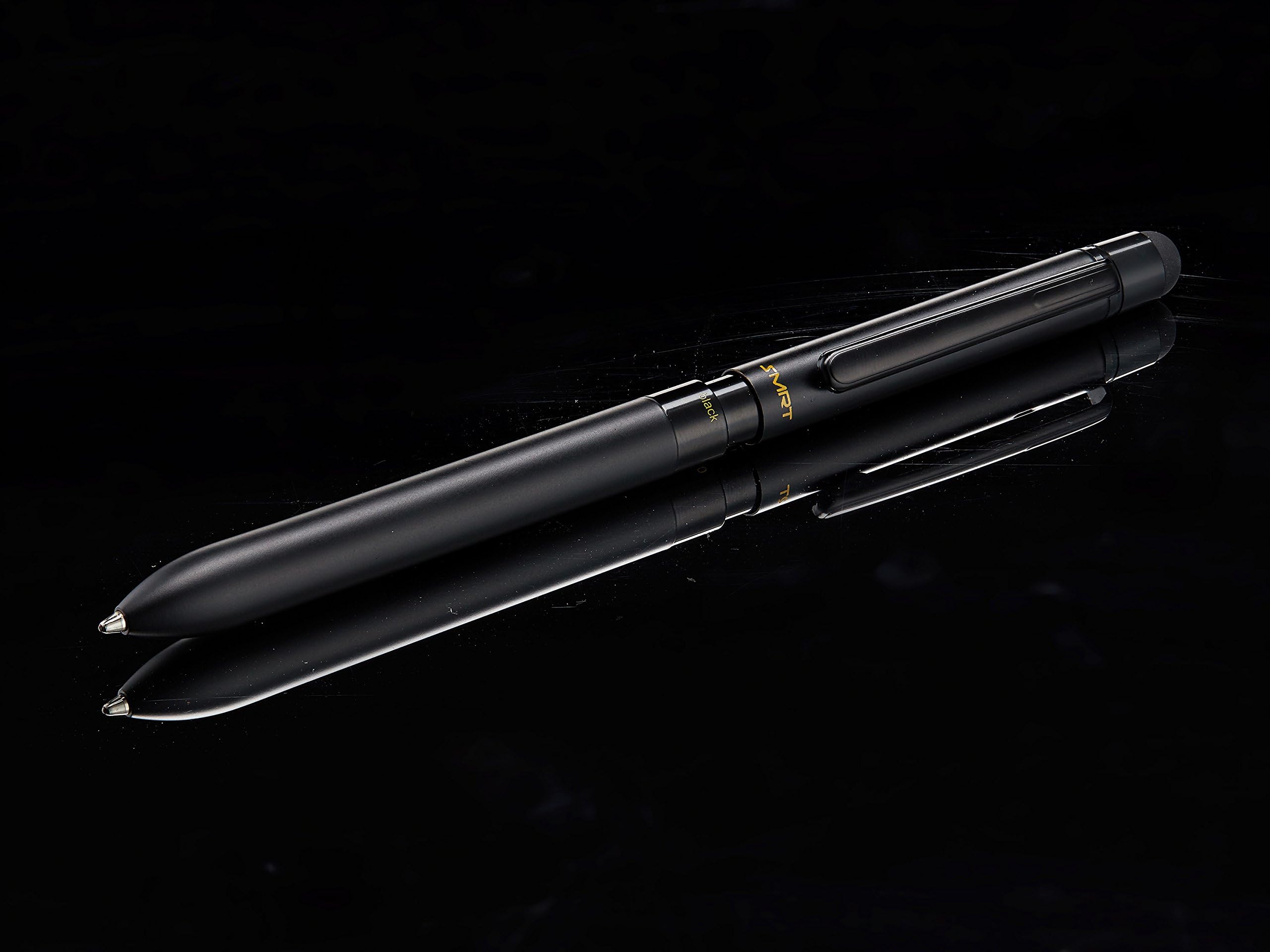 SMRT Tech 5 Multi-function Pen Black/Red/Automatic Pencil/Stylus/Eraser (Black)