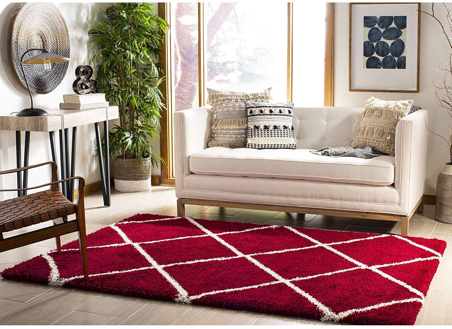 Buy zia carpets Handwoven Export Quality Cozy Soft & Plush Shag Carpet