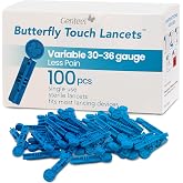 Genteel - Butterfly Touch Lancets - Polished - Smooth &amp; Pain Free - Stainless Lancets (100 pcs)