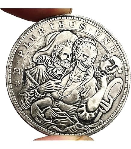 Amazon.com: Hobo Nickel 1893 Morgan Dollar Devil Satan Lucifer