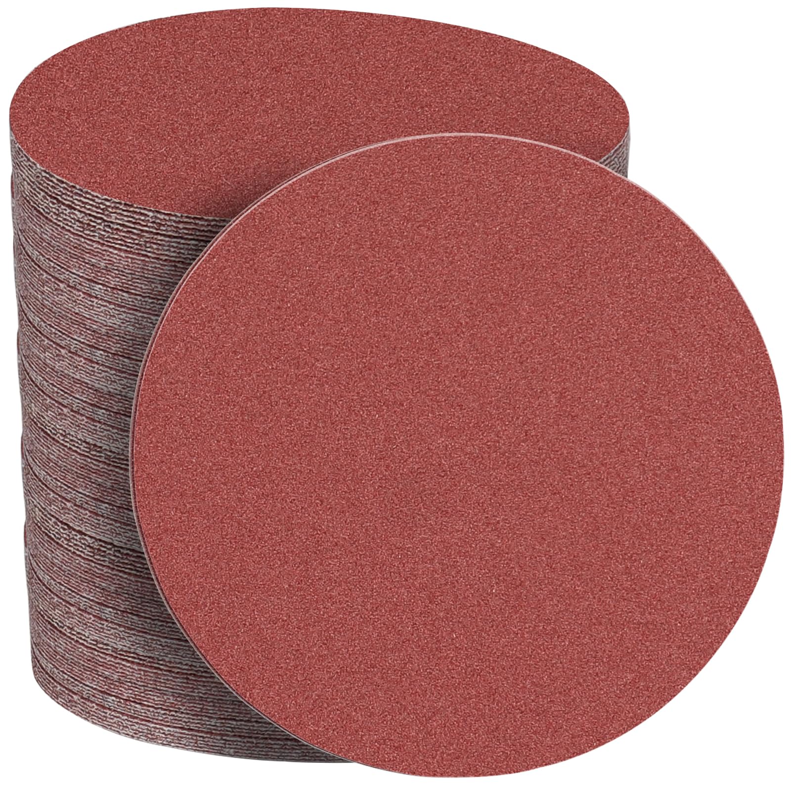 STEBRUAM 50pcs 150mm Sanding Discs,150 Grit No Holes Hook and Loop Backing Pads for 6 inch Random Orbital Sander Pads All Oscillating Tools