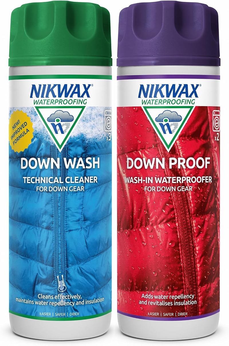 Nikwax Down Wash + Down Proof Twin Pack 2 x 300ml Jackets Gear