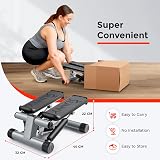 Sunny Health Fitness Mini Stepper with Resistance Bands LCD Monitor view 5