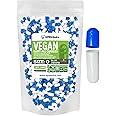 XPRS Nutra Size 0 Empty Capsules - 1000 Count Empty Vegan Capsules - Vegetarian Empty Pill Capsules - DIY Vegetable Capsule Filling - Veggie Pill Capsules Empty Caps (Blue/White)