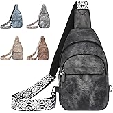 NPJGKY Small Sling Bag for Women and Men PU Crossbody Bags Fanny Pack Chest Bag for Travel
