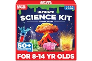 Doctor Jupiter Ultimate Science Kit, Chemistry Set for Kids Ages 8-10-12-14 | Birthday Gift Ideas for Boys & Girls 8,9,10+ Years Old | STEM Toy with 50+ Experiments | Learning & Educational Projects