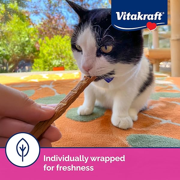 VITAKRAFT PURRSTICKS MEATY CAT STICKS – CHICKEN – SEGMENTED AND BREAKABLE MEATSTICK – DELICIOUSLY TENDER