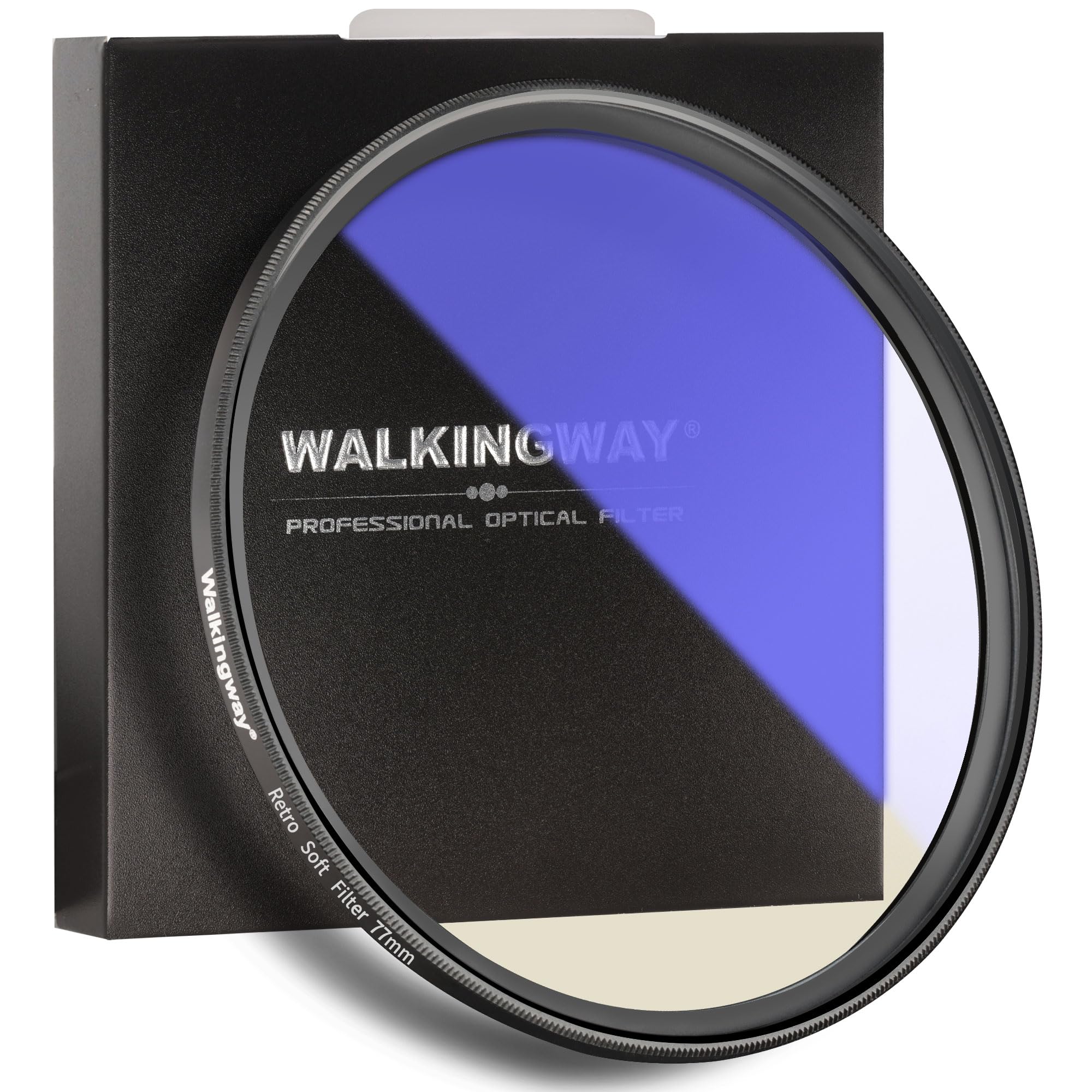 Walking Way 67 MM Retro Soft Focus Lens Filter Vintage Dreamy Cinematic Effect Warm Gold/Yellow Mist Diffusion Filter for Camera Film Portrait