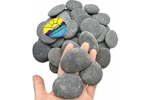 Lifetop 30PCS Small Painting Rocks, DIY Rocks Flat & Smooth Kindness Rocks for Arts, Crafts, Decoration, Gray Rocks for Painting,Hand Picked for Painting Rocks…