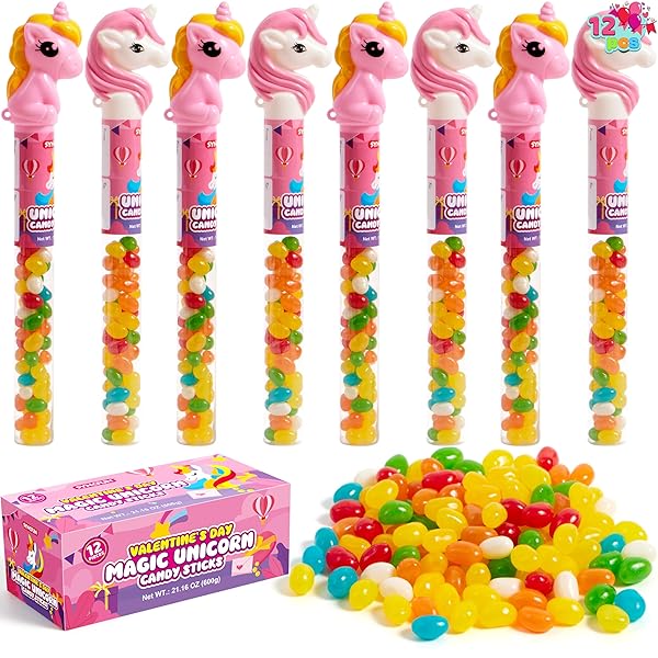 SYNCFUN 12PCS CANDY JELLY BEAN, INDIVIDUALLY WRAPPED TUBE...
