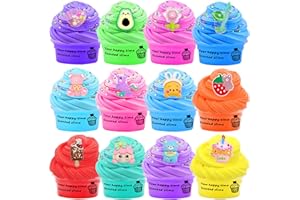 uscan Butter Slime kit, Cloud Slime Fluffy Slime for Kids Slimes 12 Pack, Birthday Gifts Unicorn Gifts Slime Party Favors for