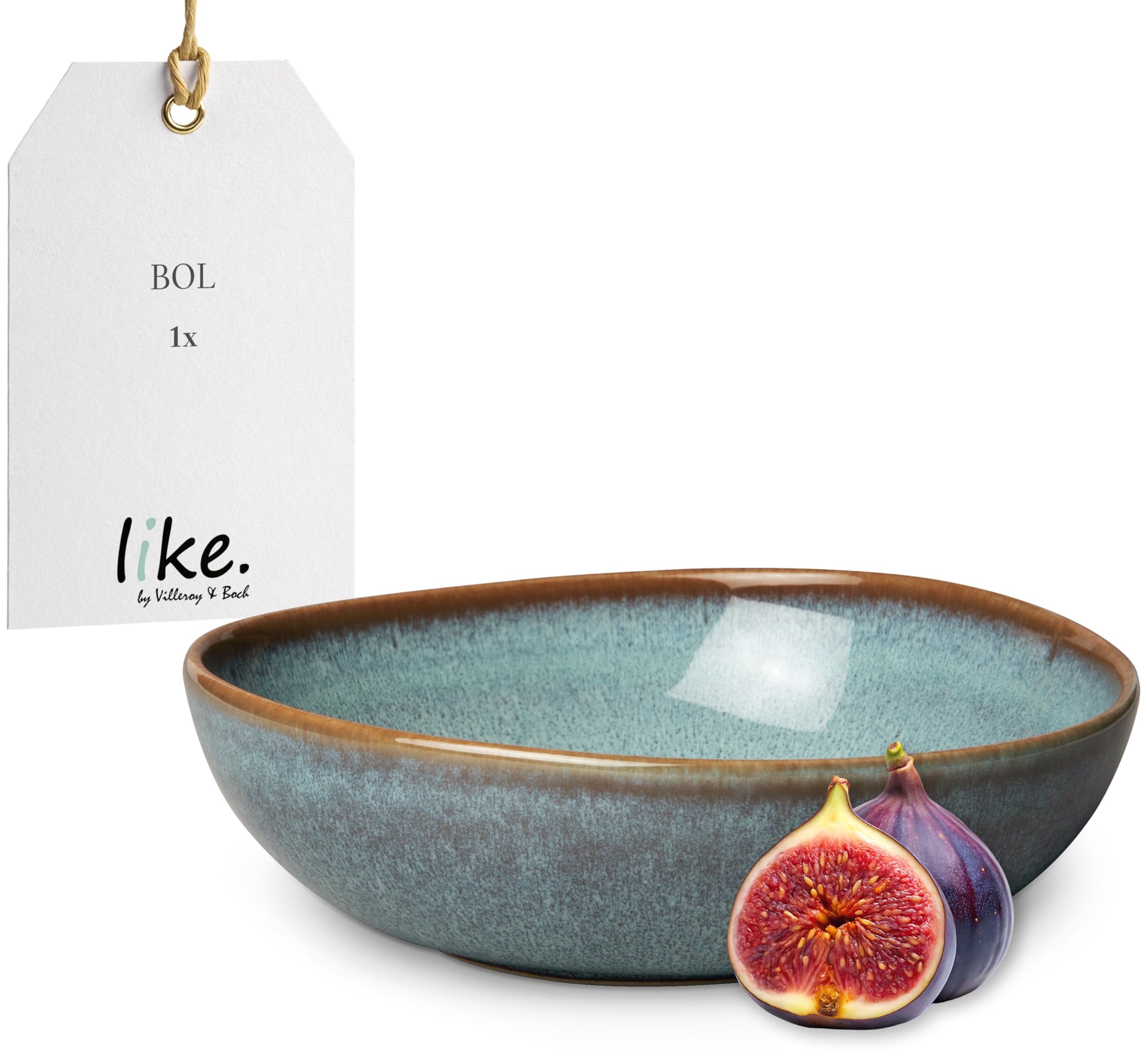 Like. by Villeroy and Boch – Lave glacé Bowl, 600 ml, Charming, Medium Bowl Made from Stoneware for Crunchy Salads, Dishwasher and Microwave-Safe — image 1
