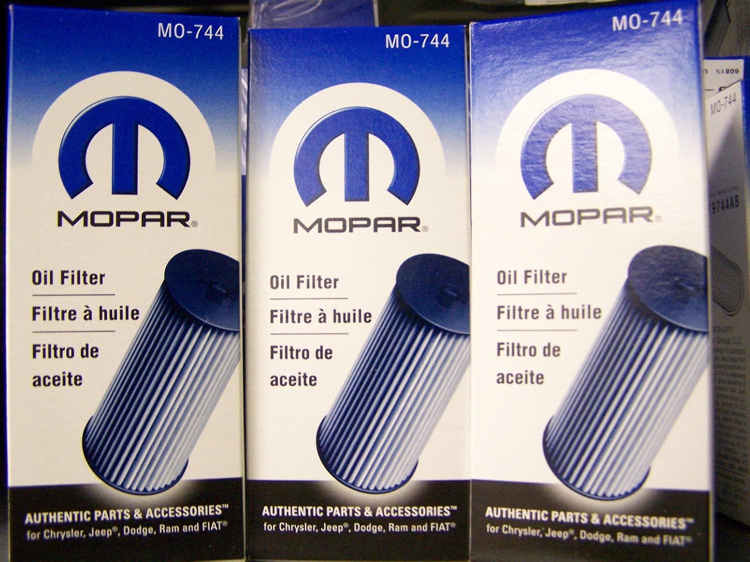 2011 CHRYSLER 300 3.6L OIL FILTER MOPAR 3 PCS OEM Automotive
