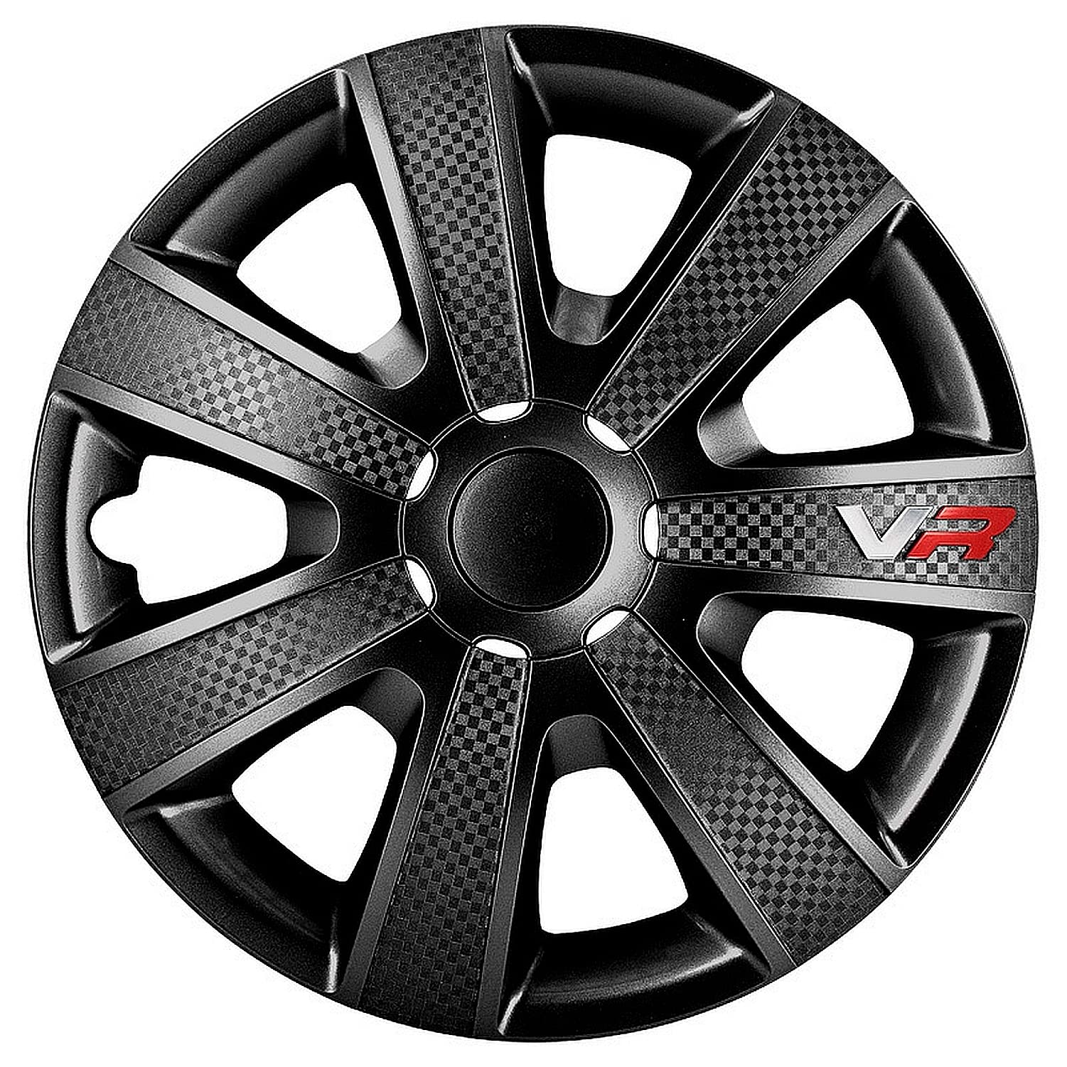 AutoStyle Set of 4 wheel covers VR 13-inch black/carbon-look/logo