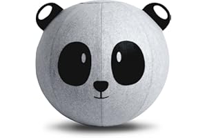 YAMAZAKI Vivora Niko Children's Anti Burst Inflatable 18 Inch Spherical Bounce Exercise Ball Ergonomic Chair, Panda Bear