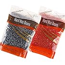 Anmas Home No Strip Depilatory Hot Film Hard Wax Pellet Waxing Bikini Hair Removal (2 bag-600g, Lavender+Strawberry)