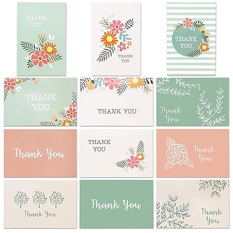 Best Paper Greetings 96Pack Thank You Note Cards Bulk Box Set with