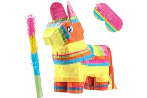 JOYIN Cinco De Mayo Donkey Pinata for Kids Birthday Party, (13 x 20 x 5 in.) for Fun Fiesta Taco Party Supplies, Luau Event Photo Props, Mexican Theme Decoration, Carnivals Festivals, Taco Tuesday Event
