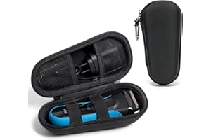 Nincha Electric Shaver Case for Braun Series 3, Series 5, Series 7, Series 9 Electric shavers - Hard shell EVA Travel Case - Powered Shaver Protective Bag (Black)