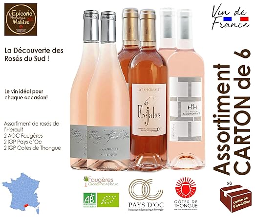 Assortiment De 3 Vins Rosés 2018 2 Bouteilles De Chaque