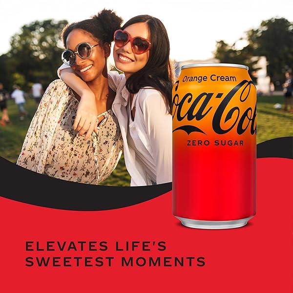 COCA-COLA ZERO SUGAR ORANGE CREAM SODA SOFT DRINK, FRIDGE PACK CANS, 12 FL OZ, 12 PACK