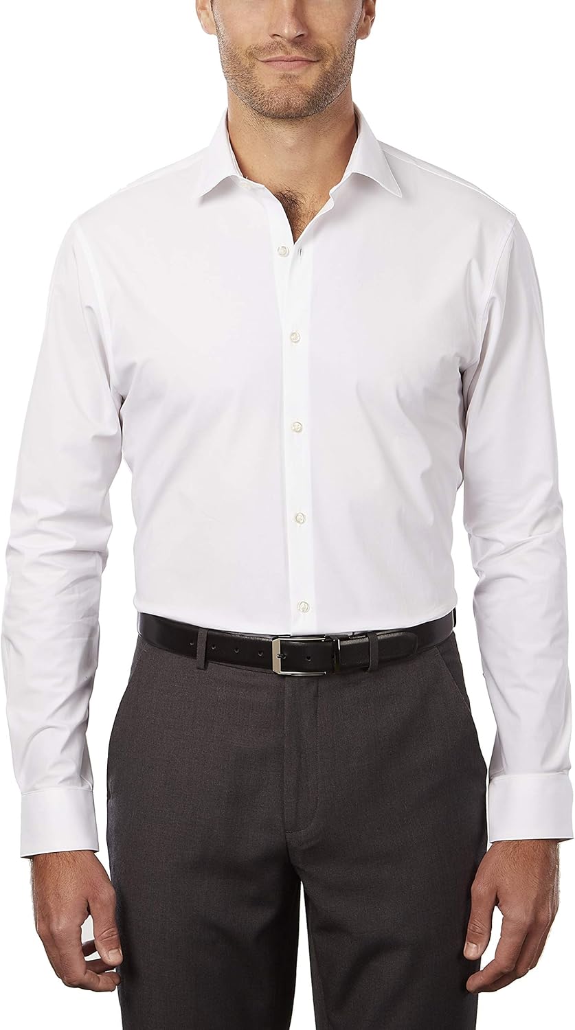 Van Heusen Men's Dress Shirt Regular Fit Flex 3 at  Men’s Clothing store