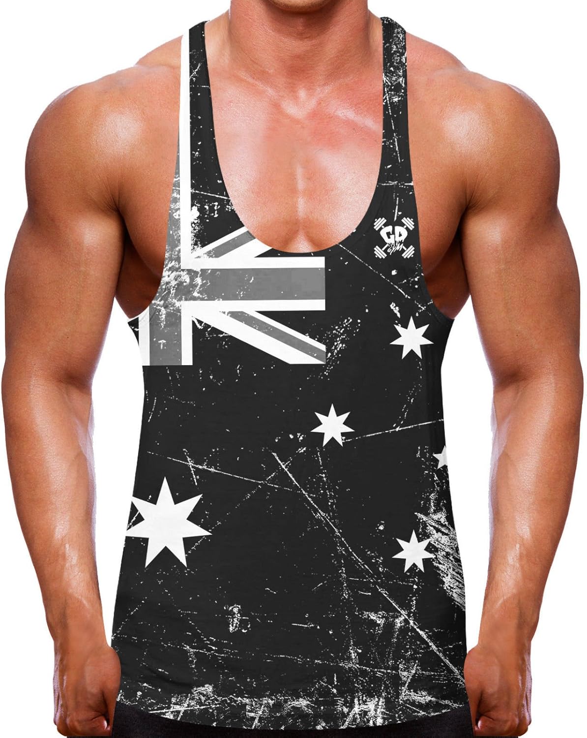 Australian Flag Grey Stringer Vest Amazon.co.uk Clothing