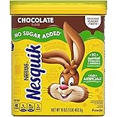 Nesquik Chocolate Powder No Sugar Added, 16 oz by Nesquik