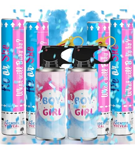 Gender Reveal Fire Extinguisher - Mixed Load- 1 Blue Plus 1