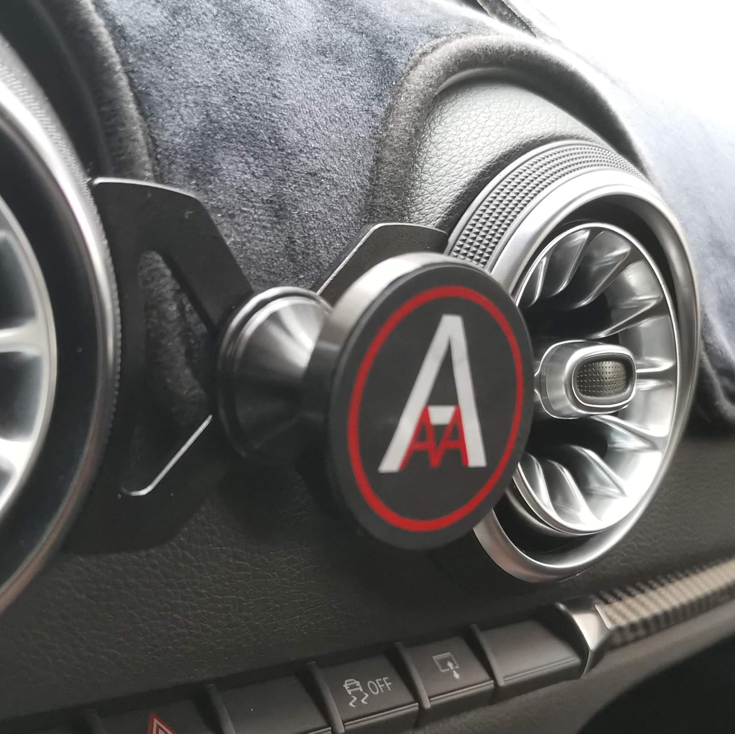 N A SMARTNAVI Phone Holder for Audi A3 / S3 360-Degree Rotary Swivel Cell Phone Magnetic Cradle Car Air Vent Outlet Mount for Audi A3 / S3 (Black) - Image 3
