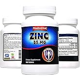 Pharmekal Zinc (as Zinc Gluconate) 25 mg, 100 Mini Size Easy to Swallow Tablets – Immune Support, Essential Mineral Antioxidant, Healthy Living, Gluten Free, cGMP Compliant, Made in USA