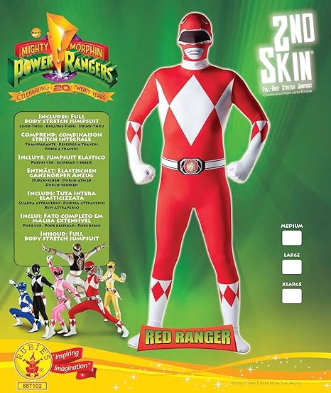 Disfraz Para Adulto De Power Ranger Rojo Mighty Morphin Altura Entre 162 Cm Y 178 Cm Tamano Grande Disfraces Y Accesorios Disfraces Fitness Wittenberge De