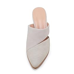 Syktkmx Womens Cutout Backless Chunky Stacked Mules