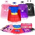 Teuevayl Little Girls Dress Up Clothes For Toddler, Princess Skirt Costume Set With Princess Gloves Crown Wings, Kids' Dress Up Pretend Play Toys Gift For 3 4 5 6 Girls