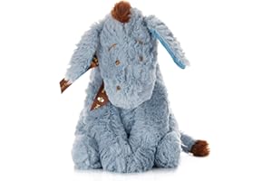 KIDS PREFERRED Disney Baby Classic Winnie the Pooh and Friends Stuffed Animal, Eeyore 9 Inches, 1 Count (Pack of 1), Gray,brown,blue